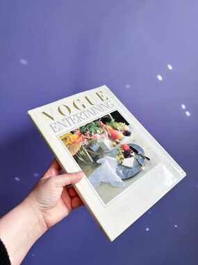 Vogue 1986 Entertaining Book - Cream Cover with Gold Lettering